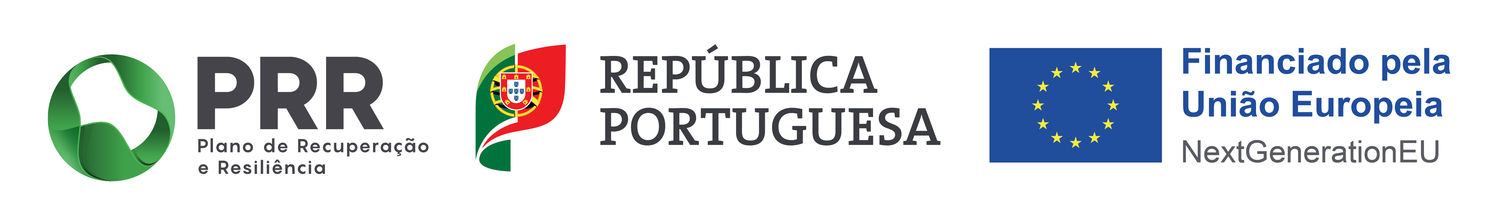 PRR - Plano de Recuperação e Resiliência, República Portuguesa, Financiado pela União Europeia - NextGenerationEU
